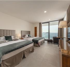 3 x 5 bedroom seafront villa with heated infinity pool near Rogoznica, sleeps 10